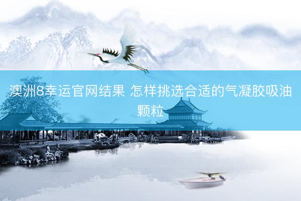 澳洲8幸运官网结果 怎样挑选合适的气凝胶吸油颗粒