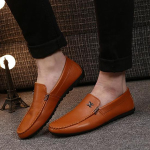 【黄棕色懒人皮鞋销售】价格_厂家_图片 -