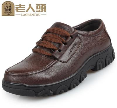 品质与时尚的融合 正老人头秋冬商务休闲皮鞋